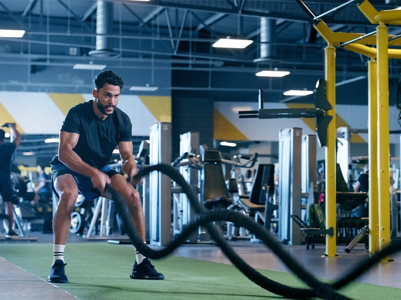 Conceptual rendering of Fitness Gym Zone at Embassy Edge, Devanahalli, North Bangalore